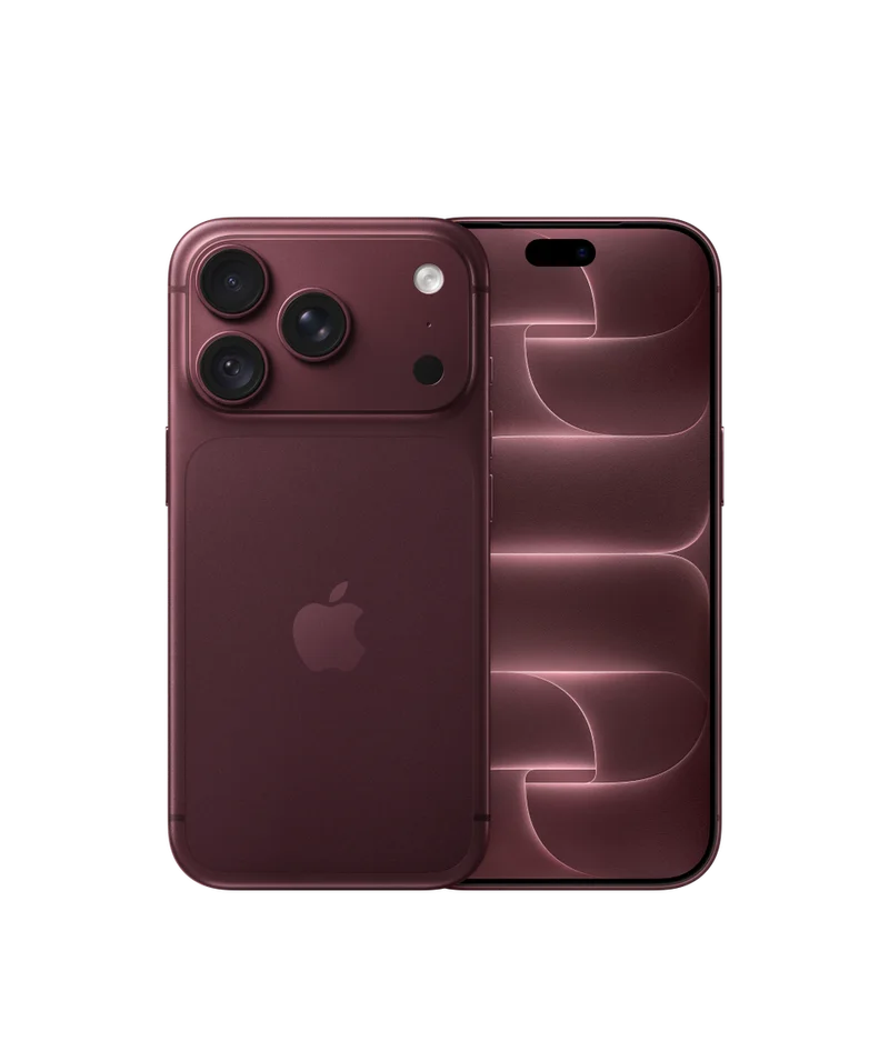 Apple iPhone 18 Pro в цвете Burgundy — вид спереди и сзади